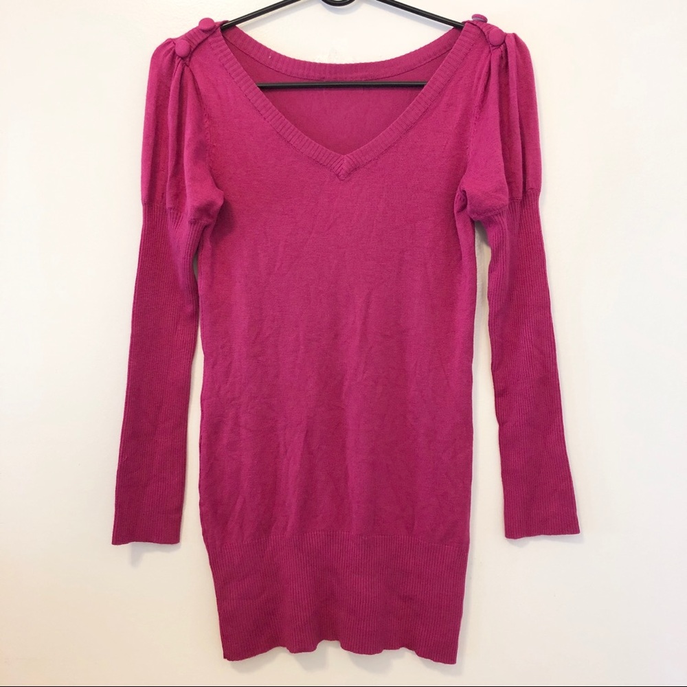 Magenta Sweater Dress